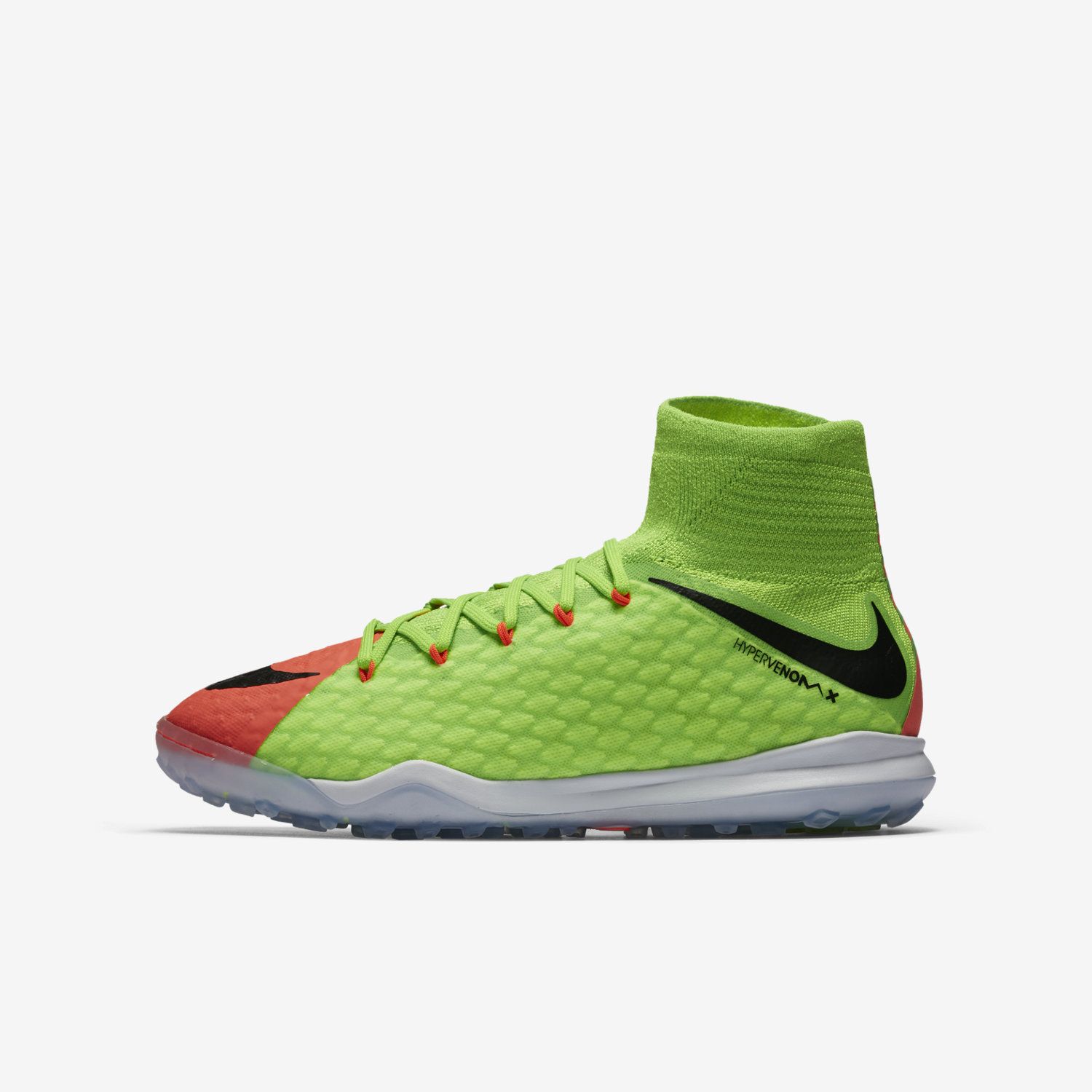 ποδοσφαιρικα παπουτσια για αγορια Nike Jr. HypervenomX Proximo II Dynamic Fit TF πρασινο/πορτοκαλι/μ